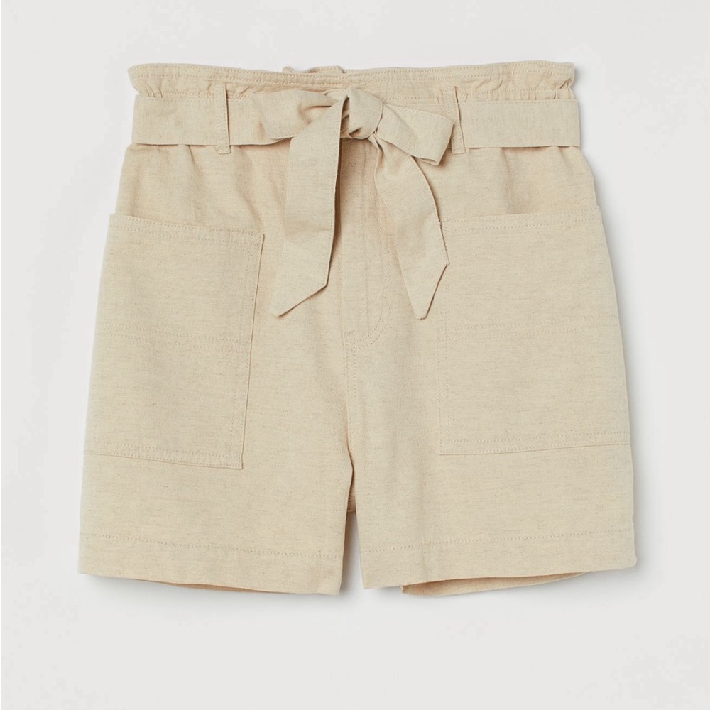 H&M Paperbag Linen Shorts - BNWT S